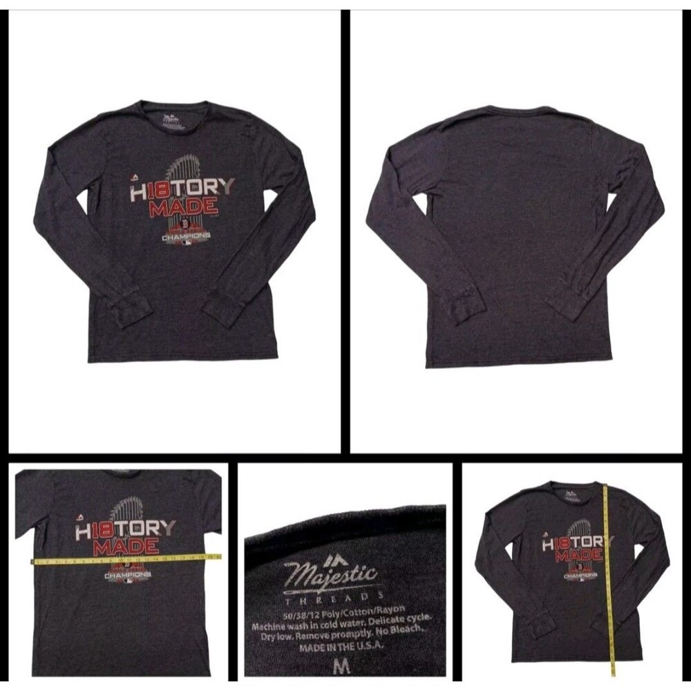 2018 Boston Red Sox World Series Champions Long Sleeve T-shirt Majestic Mens M